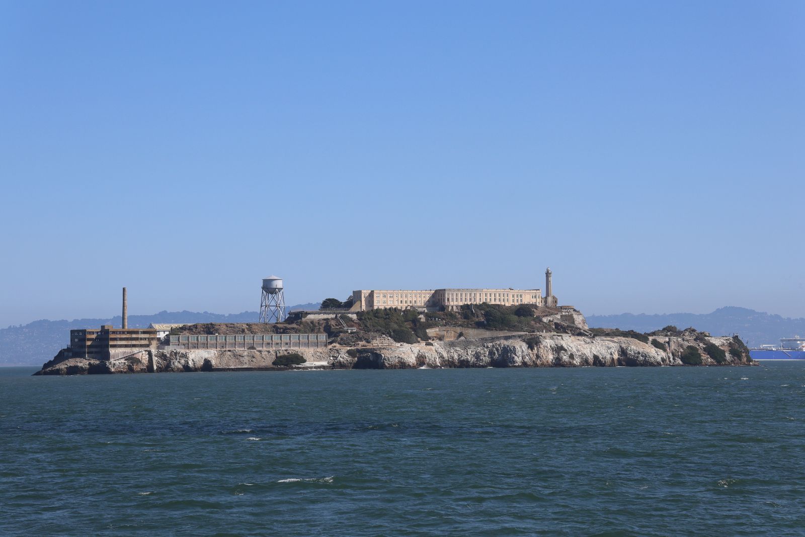 Monday 23rd October 2023, Alcatraz Island San Francisco bay from the ferry from Sausalito to Pier 41 Fisherman's wharf